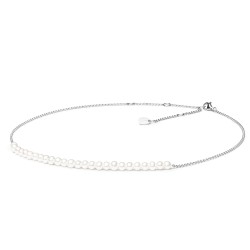 Colier perle naturale albe si argint DiAmanti SK19221N-W-G (Argint 925‰ 2,3 g.)